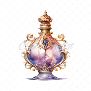 16 High-Quality Perfume Bottles Clipart - Perfume digital watercolor JPG instant download for commercial use - Digital download