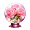 20 High-Quality Crystal Rose Glasses Clipart - Crystal rose glasses digital JPG instant download for commercial use - Digital download