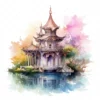20 High-Quality Fantasy Pavilion Clipart - Fantasy pavilion digital watercolor JPG instant download for commercial use - Digital download