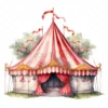 20 High-Quality Fantasy Carnival Tents Clipart -Carnival tents watercolor digital JPG instant download for commercial use - Digital download
