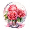 20 High-Quality Crystal Rose Glasses Clipart - Crystal rose glasses digital JPG instant download for commercial use - Digital download