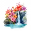19 High-Quality Spring Waterfalls Clipart - Spring colorful waterfall digital JPG instant download for commercial use - Digital download