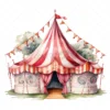 20 High-Quality Fantasy Carnival Tents Clipart -Carnival tents watercolor digital JPG instant download for commercial use - Digital download