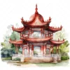 20 High-Quality Fantasy Pavilion Clipart - Fantasy pavilion digital watercolor JPG instant download for commercial use - Digital download