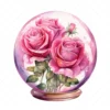 20 High-Quality Crystal Rose Glasses Clipart - Crystal rose glasses digital JPG instant download for commercial use - Digital download
