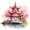 20 High-Quality Fantasy Pavilion Clipart - Fantasy pavilion digital watercolor JPG instant download for commercial use - Digital download