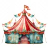 20 High-Quality Fantasy Carnival Tents Clipart -Carnival tents watercolor digital JPG instant download for commercial use - Digital download