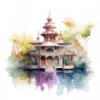 20 High-Quality Fantasy Pavilion Clipart - Fantasy pavilion digital watercolor JPG instant download for commercial use - Digital download