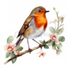 15 High-Quality Robin Clipart - Birds digital watercolor JPG instant download for commercial use - Digital download
