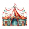 20 High-Quality Fantasy Carnival Tents Clipart -Carnival tents watercolor digital JPG instant download for commercial use - Digital download
