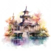 20 High-Quality Fantasy Pavilion Clipart - Fantasy pavilion digital watercolor JPG instant download for commercial use - Digital download