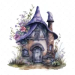 20 High-Quality Witch Houses Clipart - Witch houses digital watercolor JPG instant download for commercial use - Digital download