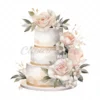 22 High-Quality Luxury Cakes Cakes Clipart - Luxury gold cakes digital watercolor JPG instant download for commercial use - Digital download