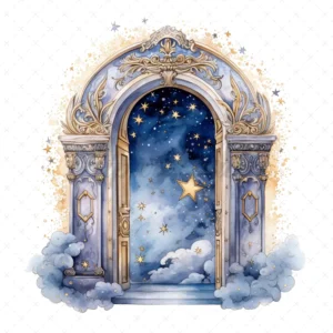 19 High-Quality Celestial Doors Clipart - Celestial doors digital JPG instant download for commercial use - Digital download