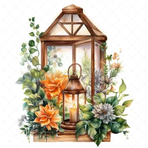 25 High-Quality Cottagecore Clipart - Cottagecore windows digital watercolor JPG instant download for commercial use - Digital download