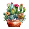 20 High-Quality Cactus Clipart - Cactus watercolor digital clipart JPG instant download for commercial use - Digital download
