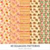 Fruit Fiesta Seamless Patterns, Colorful summer JPEG, Summer candies pattern, Mixed fruits repeating pattern, Digital scrapbook paper