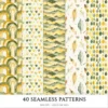 Boho Summer Seamless Patterns, Bohemian beachwear JPEG, Feathers pattern, Tropical, Wildflower repeating pattern, Digital scrapbook paper