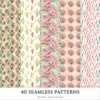 Viva Mexico Seamless Patterns, Cinco de Mayo JPEG, Pinata & cactus pattern, Guitar, Tequila repeating pattern, Digital scrapbook paper