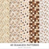 Chocolate Heaven Seamless Patterns, Chocolate Delights JPEG, Sweets pattern, Cupcake, Pastries repeating pattern, Digital scrapbook paper