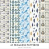 Amentas Whisper Seamless Patterns, Ancient egypt JPEG, Pyramid pattern, Falcon, Egyptian, Lotus repeating pattern, Digital scrapbook paper