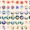 Magical Fairies Watercolor Clipart Bundle - 403+ transparent PNG, Fairy magic graphics, Enchanting images, Commercial use, Digital download