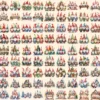 Christmas Gnomes Watercolor Clipart Bundle - 785+ transparent PNG, Festive magic graphics, Holiday gnome png,Commercial use,Digital download