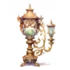 20 High-Quality Victorian Antique Lamps Clipart - Antique lamp digital watercolor JPG instant download for commercial use - Digital download