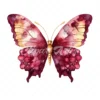 20 High-Quality Gold Wine Butterfly Clipart - Wine butterfly digital watercolor JPG instant download for commercial use - Digital download