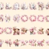Magnolia Watercolor Clipart Bundle - 234+ transparent PNG, Botanical floral illustrations, Blossom images, Commercial use, Digital download
