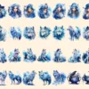 Celestial Witches Watercolor Clipart Bundle - 245+ transparent PNG, Enchanting graphics, Fantasy images, Commercial use, Digital download