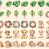 Pink Safari Watercolor Clipart Bundle - 290+ transparent PNG, Delicate nature graphics, Pink wildlife art, Commercial use, Digital download