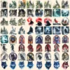 Gothic Wolves Watercolor Clipart Bundle - 630+ transparent PNG, Enigmatic lycan graphics, Shadowy wolf art, Commercial use, Digital download