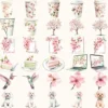 Spring Planner Watercolor Clipart Set - 290+ transparent PNG, Planner girl illustrations, Bookish images, Commercial use, Digital download