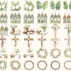 Faithful Easter Watercolor Clipart Set - 330+ transparent PNG, He is risen illustrations, Jesus graphics, Commercial use, Digital download