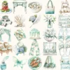 Coastal Serenity Watercolor Clipart Set - 233+ transparent PNG, Sunny beach graphics, Summer seaside art, Commercial use, Digital download