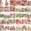 Viva Mexico Watercolor Clipart Set - 240+ transparent PNG, Mexican fiesta graphics, Cinco de mayo party art, Commercial use,Digital download