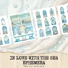 In Love With The Sea Junk Journal Ephemera & Folio Kit - Ocean waves journal, Summer digital ephemera, Junk Journal Kit, Digital download