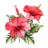 20 High-Quality Hibiscus Plant Clipart - Hibiscus plant digital watercolor JPG instant download for commercial use - Digital download