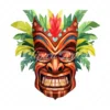 20 High-Quality Tiki Mask Clipart - Tiki mask digital watercolor JPG instant download for commercial use - Digital download