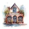 20 High-Quality Gothic Bookshop Clipart - Gothic bookshop digital watercolor JPG instant download for commercial use - Digital download