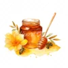 20 High-Quality Honey Clipart - Honey bee digital watercolor JPG instant download for commercial use - Digital download
