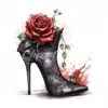 20 High-Quality Rose Gothic High Heels Clipart - Gothic heels digital watercolor JPG instant download for commercial use - Digital download
