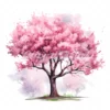 20 High-Quality Spring Trees Clipart - Spring trees digital watercolor JPG instant download for commercial use - Digital download