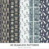 Gothic Diary Seamless Patterns, Gothic halloween JPEG, Skull sigils pattern, Rose, Floral, Haunted repeating pattern,Digital scrapbook paper