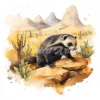 20 High-Quality Honey Badger Clipart - Honey badger digital watercolor JPG instant download for commercial use - Digital download