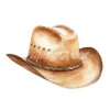 20 High-Quality Cowboy Hat Clipart - Cowboy hat digital watercolor JPG instant download for commercial use - Digital download