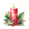 19 High-Quality Christmas Candles Clipart - Christmas candles digital watercolor JPG instant download for commercial use - Digital download