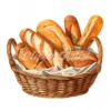 20 High-Quality Bread Basket Clipart - Bread basket digital watercolor JPG instant download for commercial use - Digital download