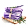 20 High-Quality Lavender Towels Clipart - Lavender towels digital watercolor JPG instant download for commercial use - Digital download